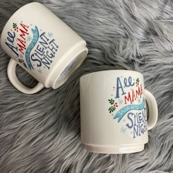 Threshold | Dining | All Mama Wants Is A Silent Night Mugs X2 | Poshmark